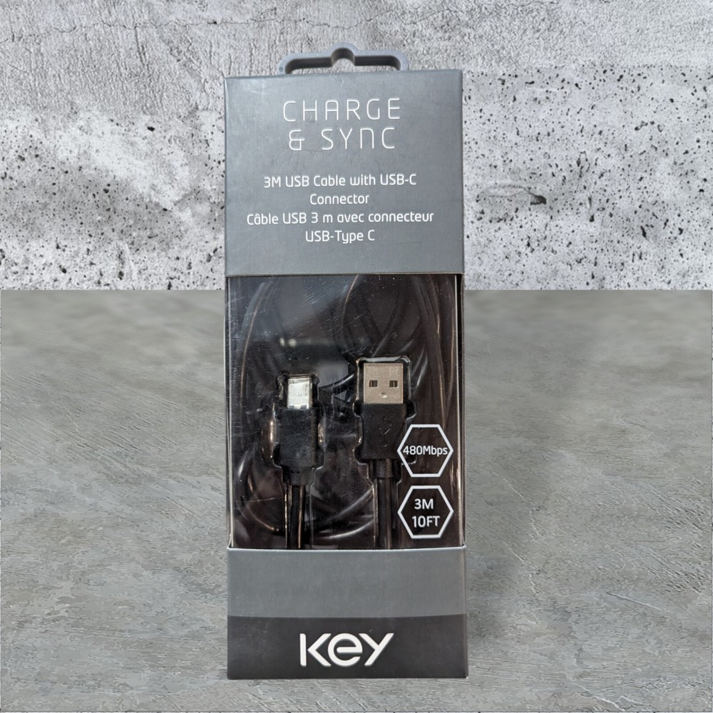 Q2. Key 480Mbps 10 Feet Charge & Sync 3m Cable With USB-C‎ Connector